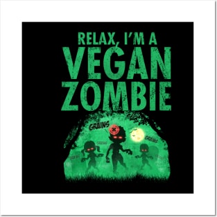Grains Grains! Funny Zombie Halloween Vegan Posters and Art
